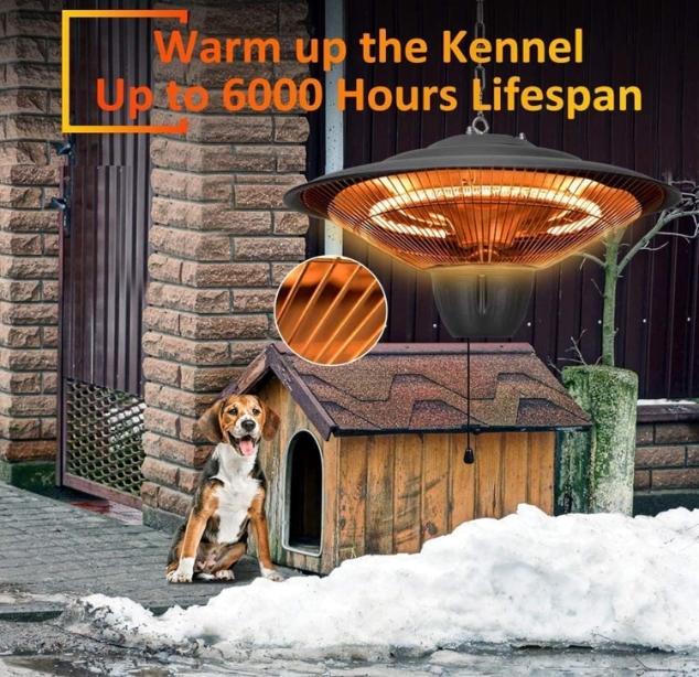 Workshop ceiling infrared heater